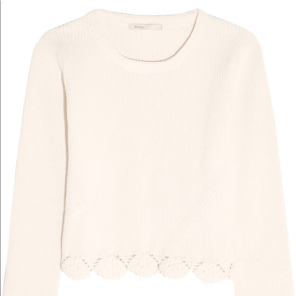 Maje Ribbed-knit Sweater Ecru - Picture 3 of 6